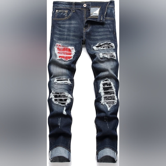 Other - New Men's Designed Unique Street Urbanwear Jeans Multiple Sizes